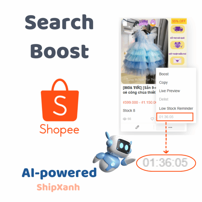 Search Boost Shopee products