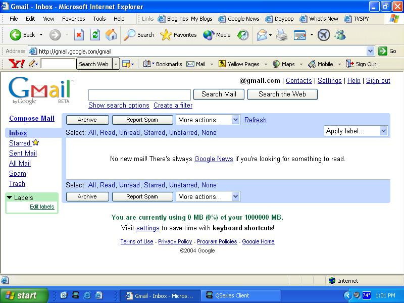 Giao diện người dùng đầu tiên của Gmail. Ảnh: Rich Demuro