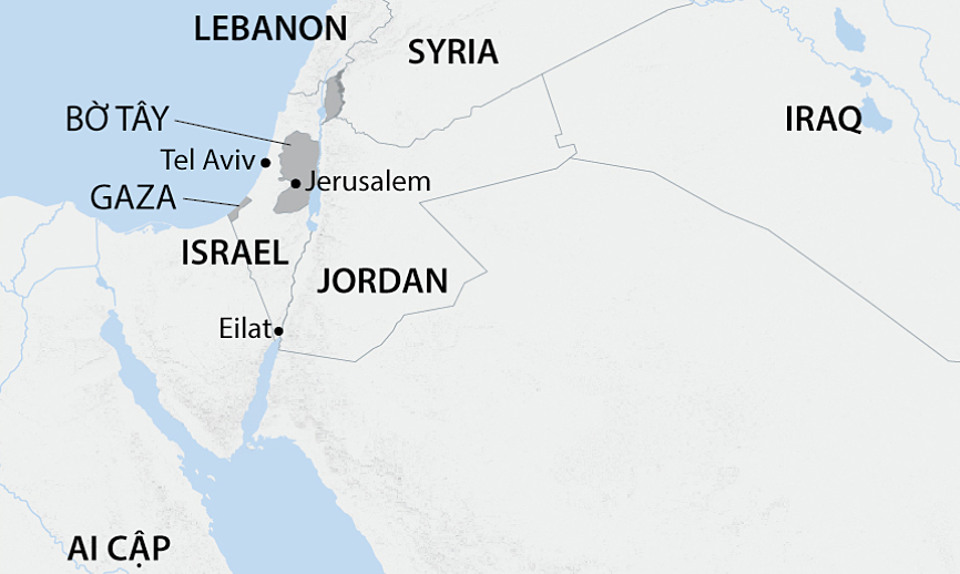 Vị trí Israel, Lebanon. Đồ họa: CNN