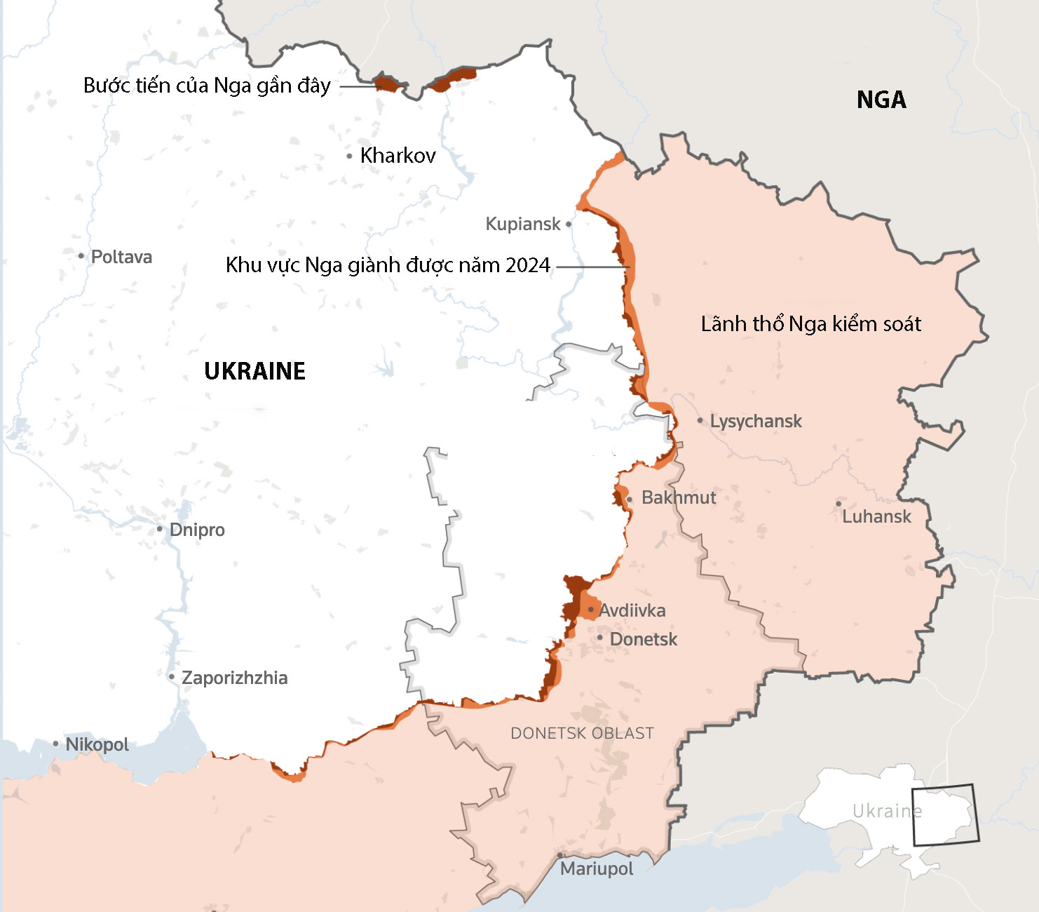 Cục diện chiến trường miền đông Ukraine. Đồ họa: Reuters