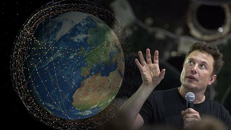 Mạng lưới Internet vệ tinh của Elon Musk bao quanh Trái Đất. Ảnh: Business Insider