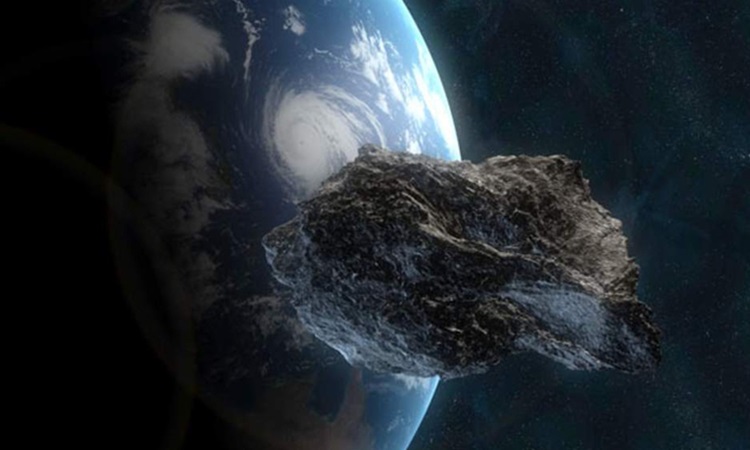 Mô phỏng tiểu hành tinh lao về phía Trái Đất. Ảnh: Sky News