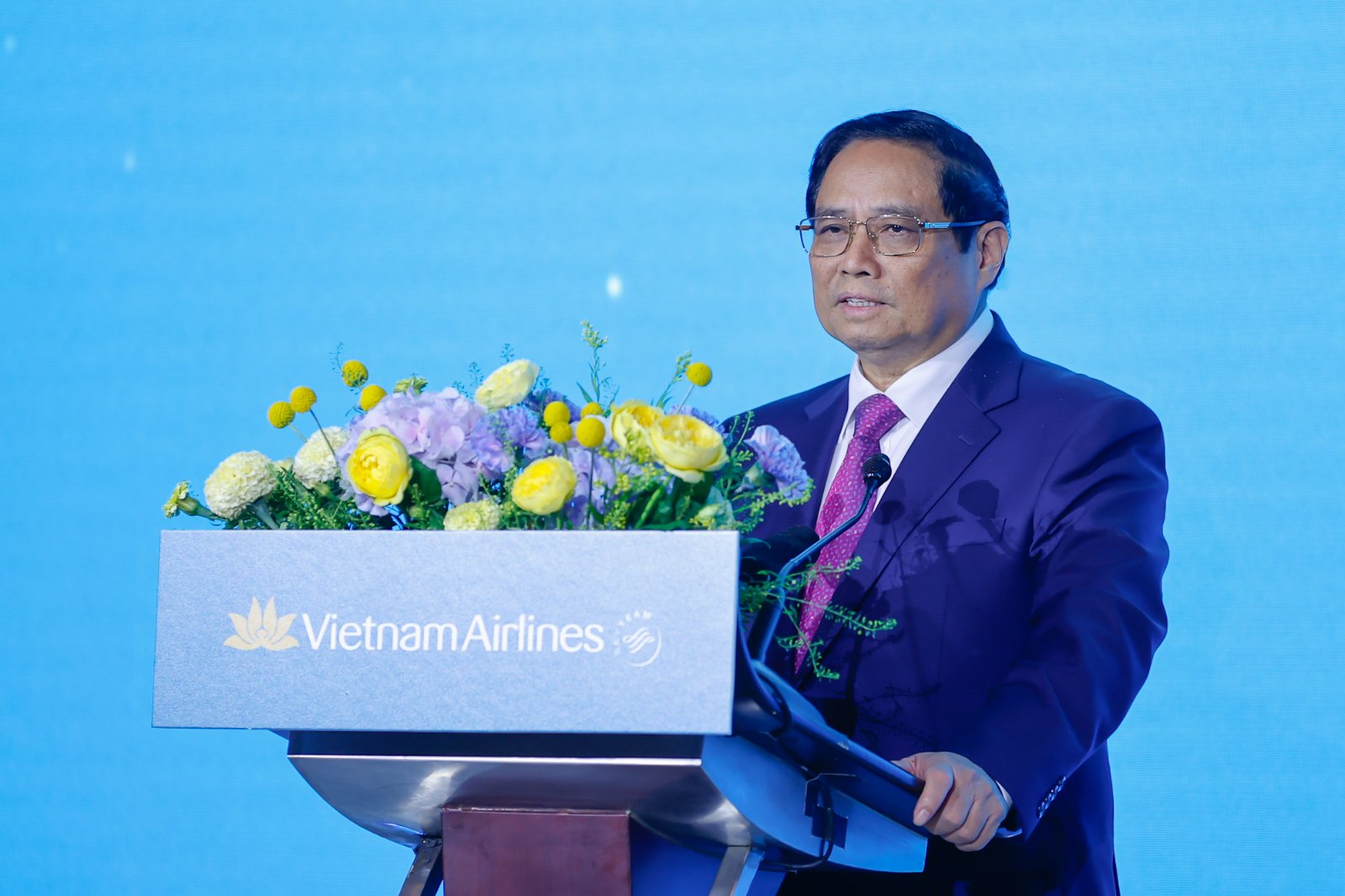 Thủ tướng phát biểu tại lễ kỷ niệm. Ảnh: Vietnam Airlines
