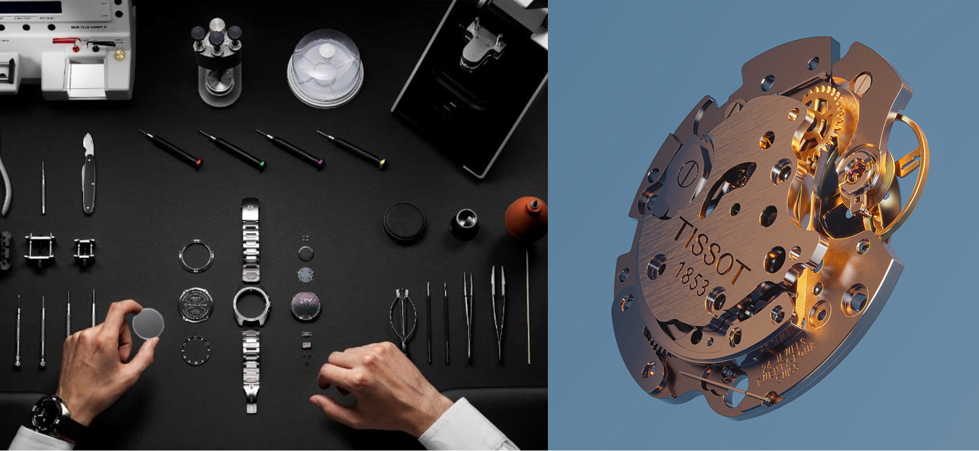 Đồng hồ Tissot trải qua quy trình chế tác phức tạp. Ảnh: Tissot