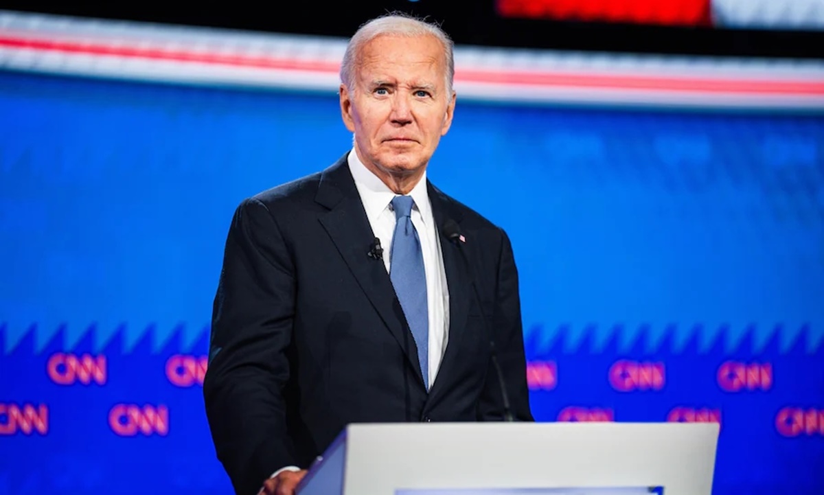 Tổng thống Mỹ Joe Biden trong cuộc tranh luận ngày 27/6 ở thành phố Atlanta, bang Georgia. Ảnh: Washington Post
