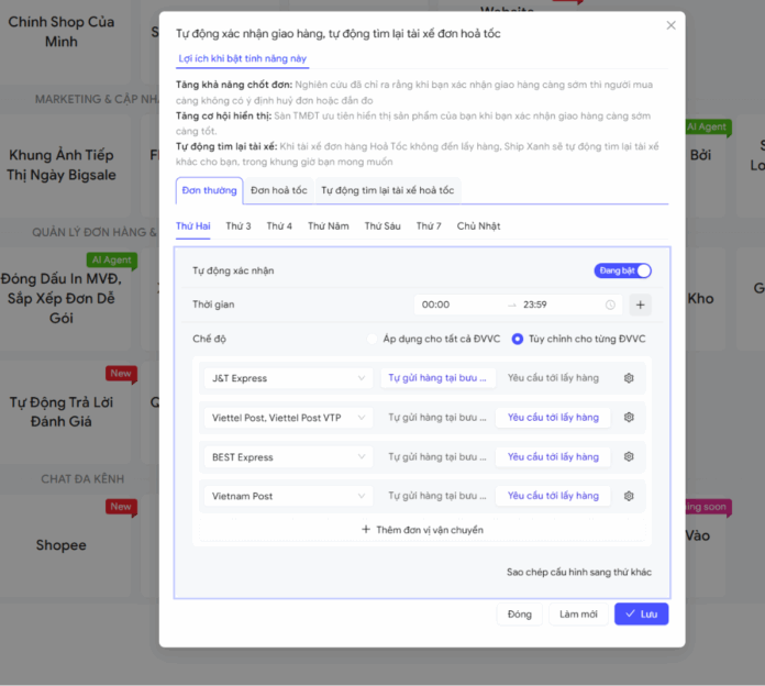 AI agent Ship Xanh tự động auto xác nhận giao hàng AI agent Ship Xanh tự động auto xác nhận giao hàng