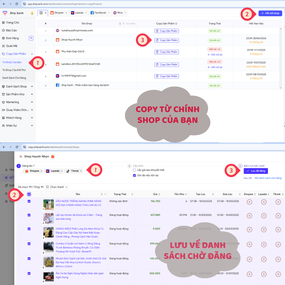 copy sản phẩm từ shopee sang tiktok shop 2
